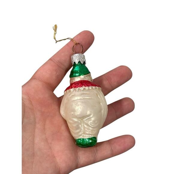VINTAGE CLOWN PLAYING ACCORDION MERCURY GLASS CHRISTMAS ORNAMENT - Picture 2 of 5